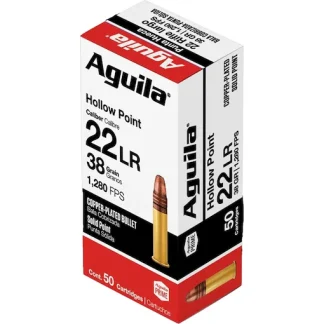 Aguila Super Extra High Velocity 22LR Ammo 38 Grain Plated Hollow Point Direct for sale