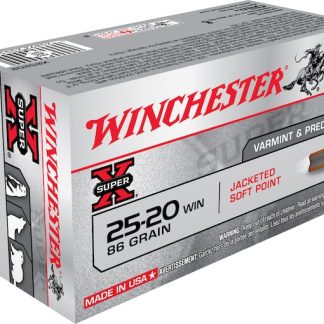 Winchester Super X 25-20 WCF Ammo 86 Grain Jacketed Soft Point Box of 50 - Best Price for sale