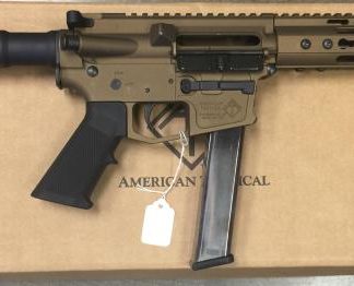 ATI MiIsport 9mm AR15 Pistol 5.5″ Barrel W/ FlashCan MLOK Forend & Blade Brace ATIG15MSP9ML7