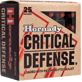 Real Hornady Critical Defense 9mm Luger Ammo 115 Grain Hornady FTX Polymer Tip Box of 200 rounds for sale