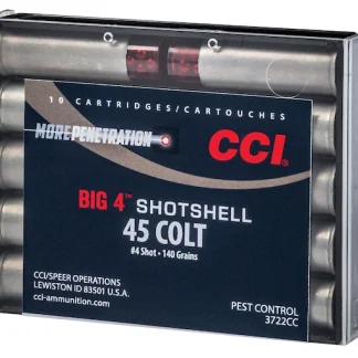 Order CCI Big 4 Shotshell 45 Colt (Long Colt) Ammo 140 Grain Lead Shot 200 rounds Online for sale